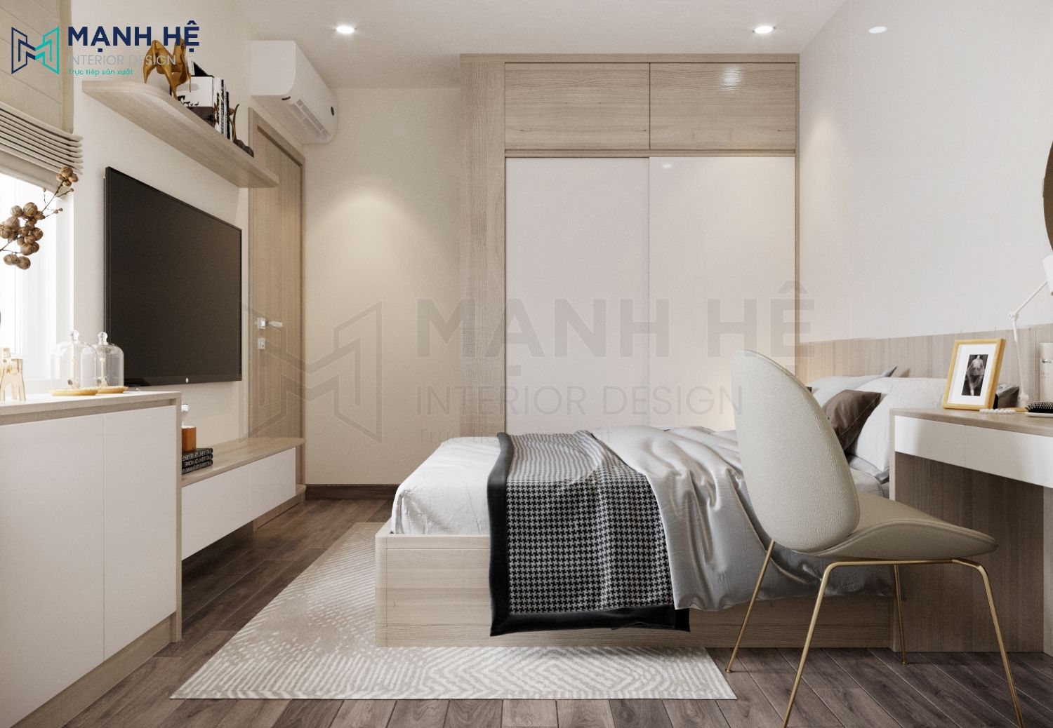Kệ tivi treo tường phòng ngủ