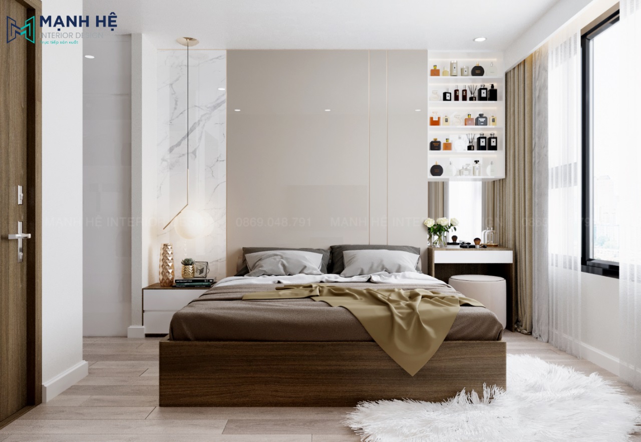 Vách ốp Acrylic đầu giường phòng ngủ master