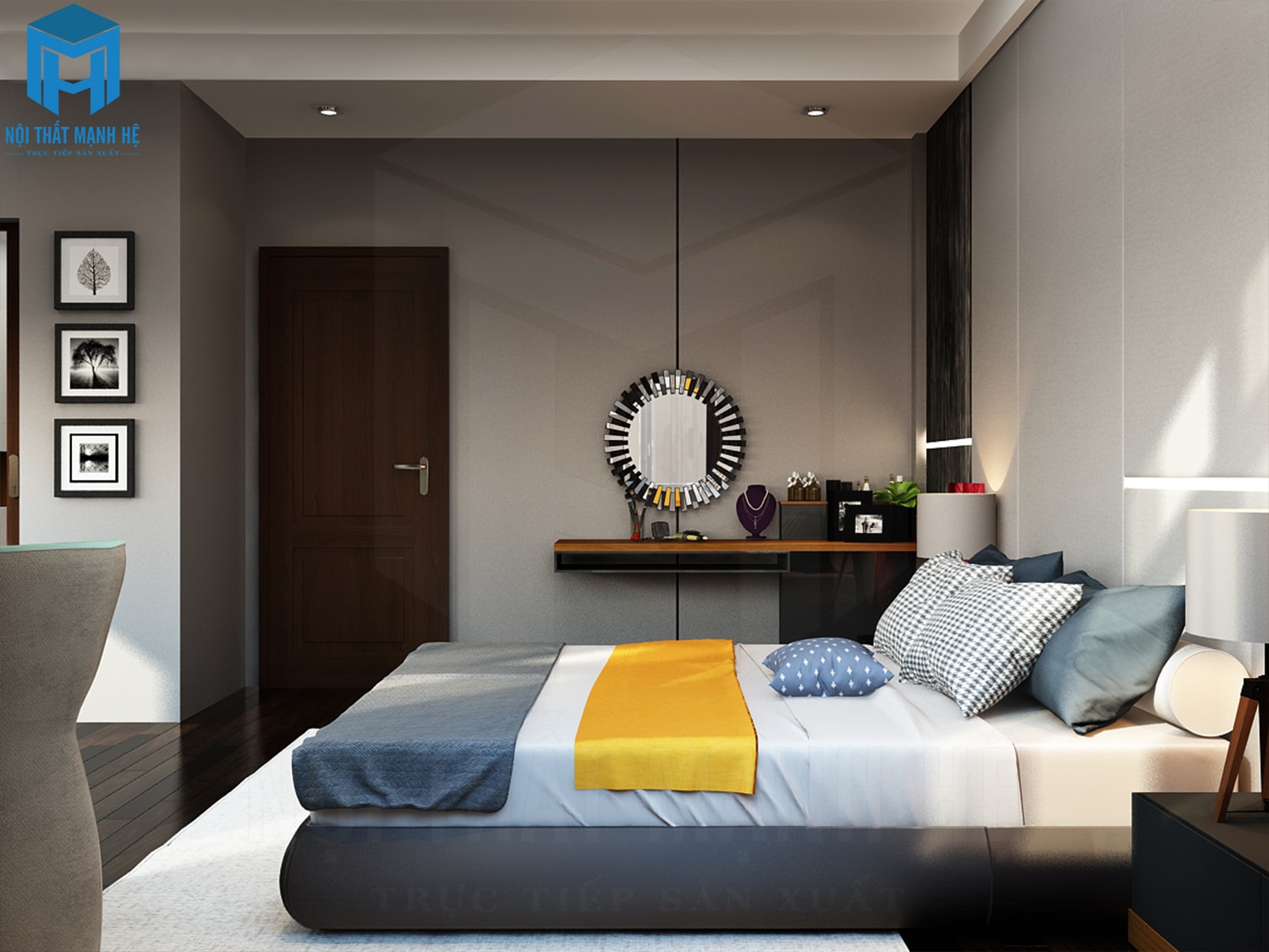 Phòng ngủ biệt thự đẹp hiện đại
