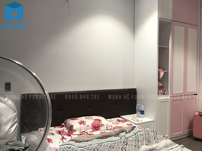 giường và tủ quần áo cho phòng bé gái