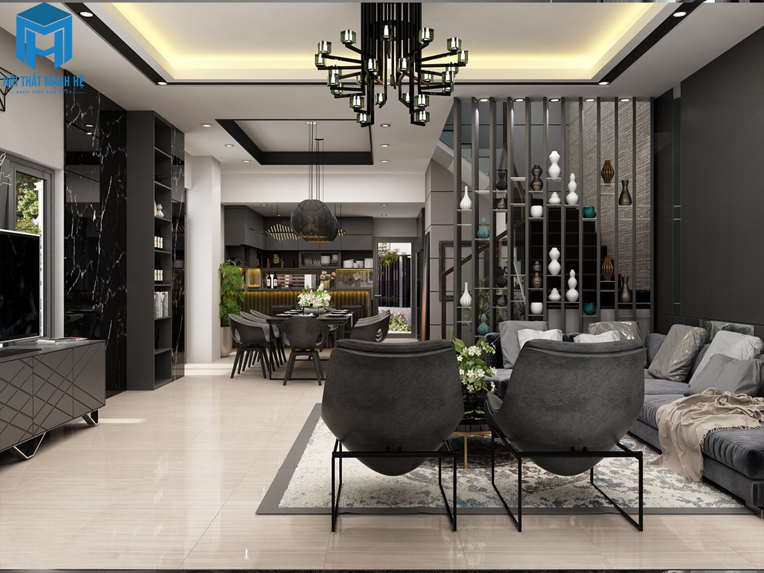 thiết kế nội thất phòng ăn hiện đại
