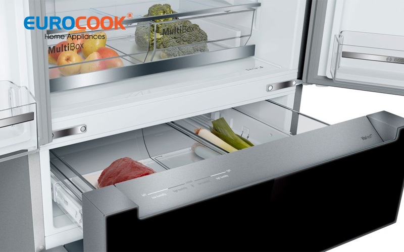 Tủ lạnh cửa dưới kiểu Pháp Bosch KFN86AA76J